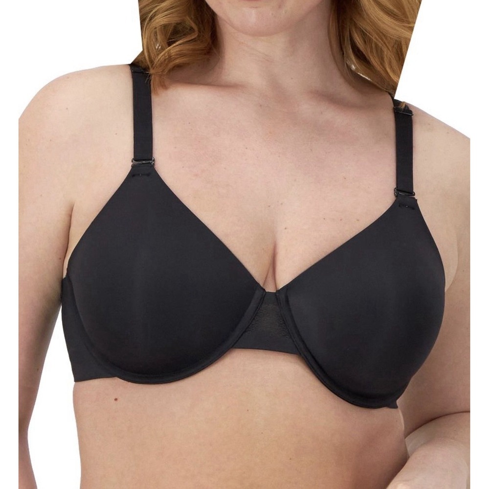 Bali DF4481 Sleek Support Smoothing Underwire T-Shirt Bra Black 42D